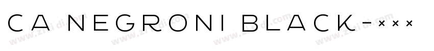 CA Negroni Black字体转换